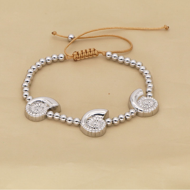 Fashionable  Pearl Beaded Bracelet Star And Snail Shell Summer Bohemian Style Imitation Pearl Bracelet