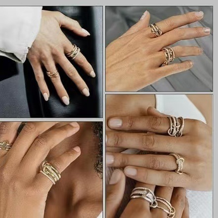 Wholesale Jewelry Classic Style Geometric 304 Stainless Steel Plating Rings