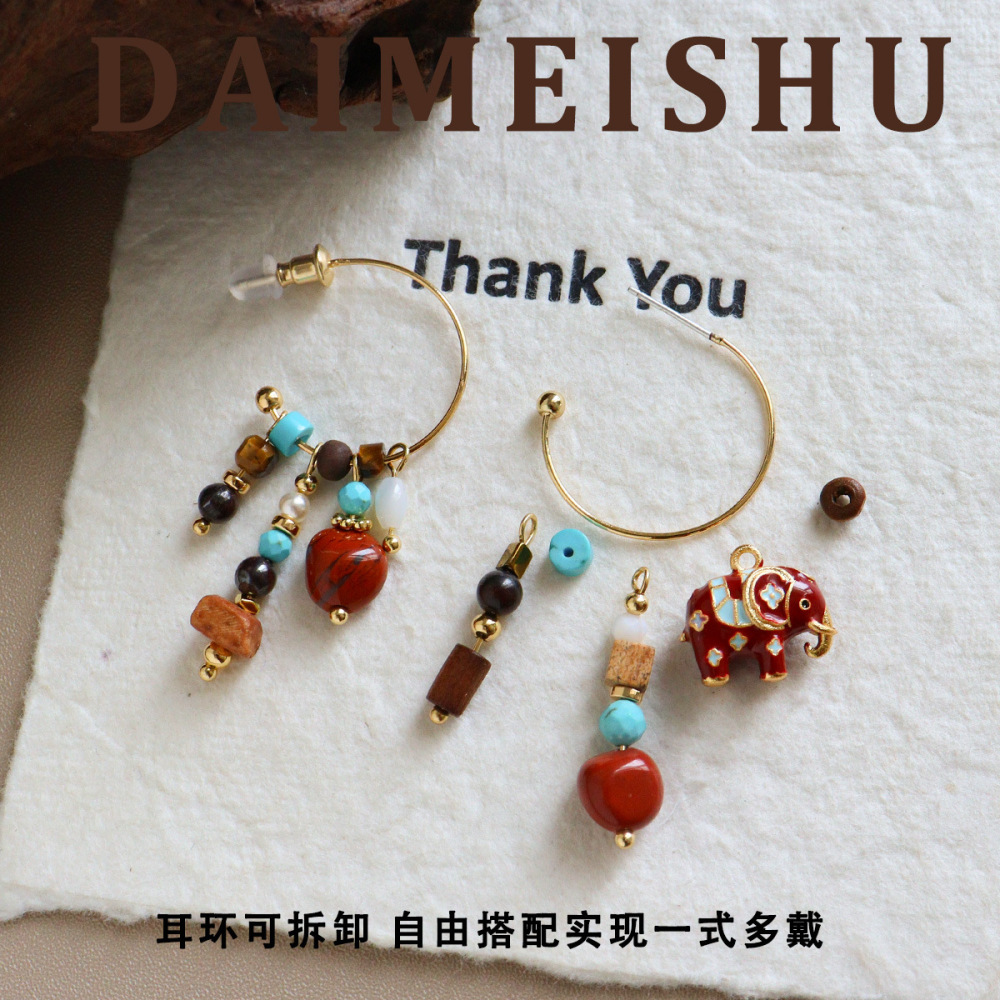 Elegant Red Drip Oil Natural Stone Pearl Earrings Luxury Feelings Women Design Unique Fashion Jewelry Accessories