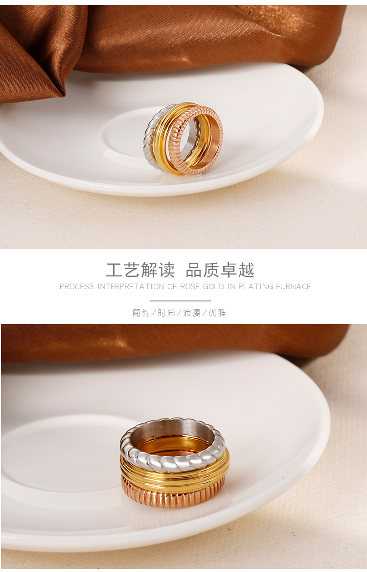 PVD Coated 18K Gold Plated Fruit Titanium Steel Fashion Waterproof Non Tarnish