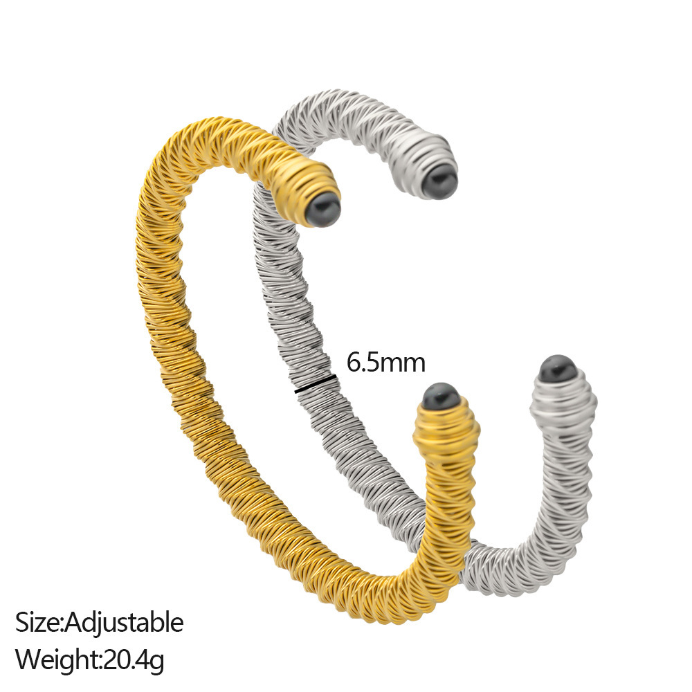 Stainless Steel C-shaped Open Bracelet High-quality Jewelry Accessories Versatile Neutral Design