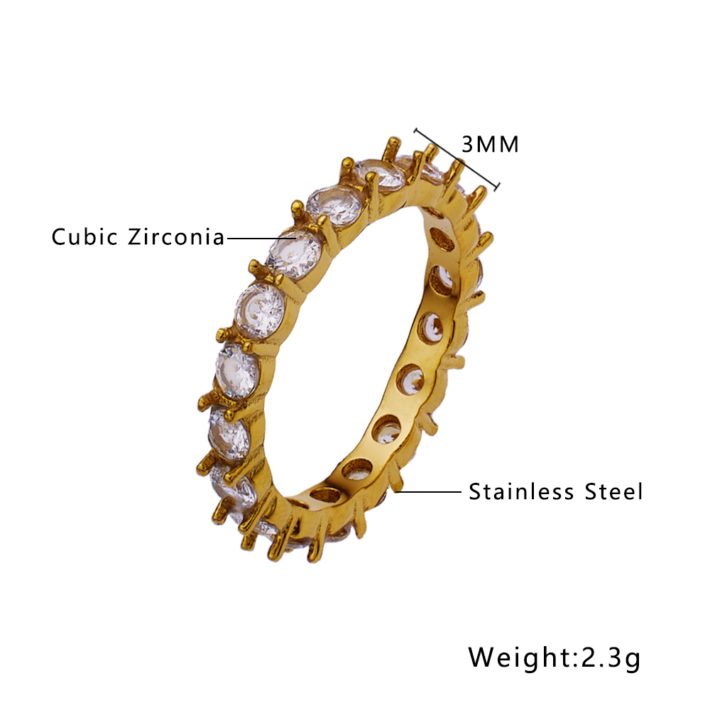 Real Gold Plated Paw 304 Stainless Steel Classical Luxurious IG Style Waterproof Non Tarnish Rings