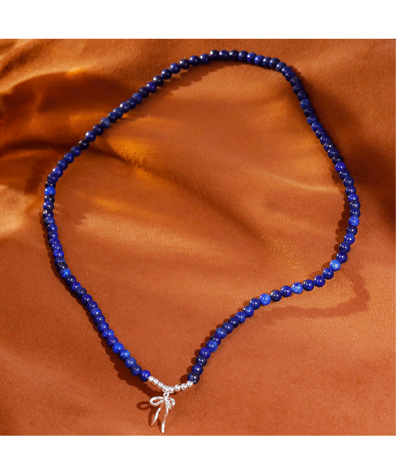 Original Design Double Wear Lapis Lazuli Beaded Bracelet Necklace 2025 TikTok Trend Chinese Style Fashion Jewelry Accessories