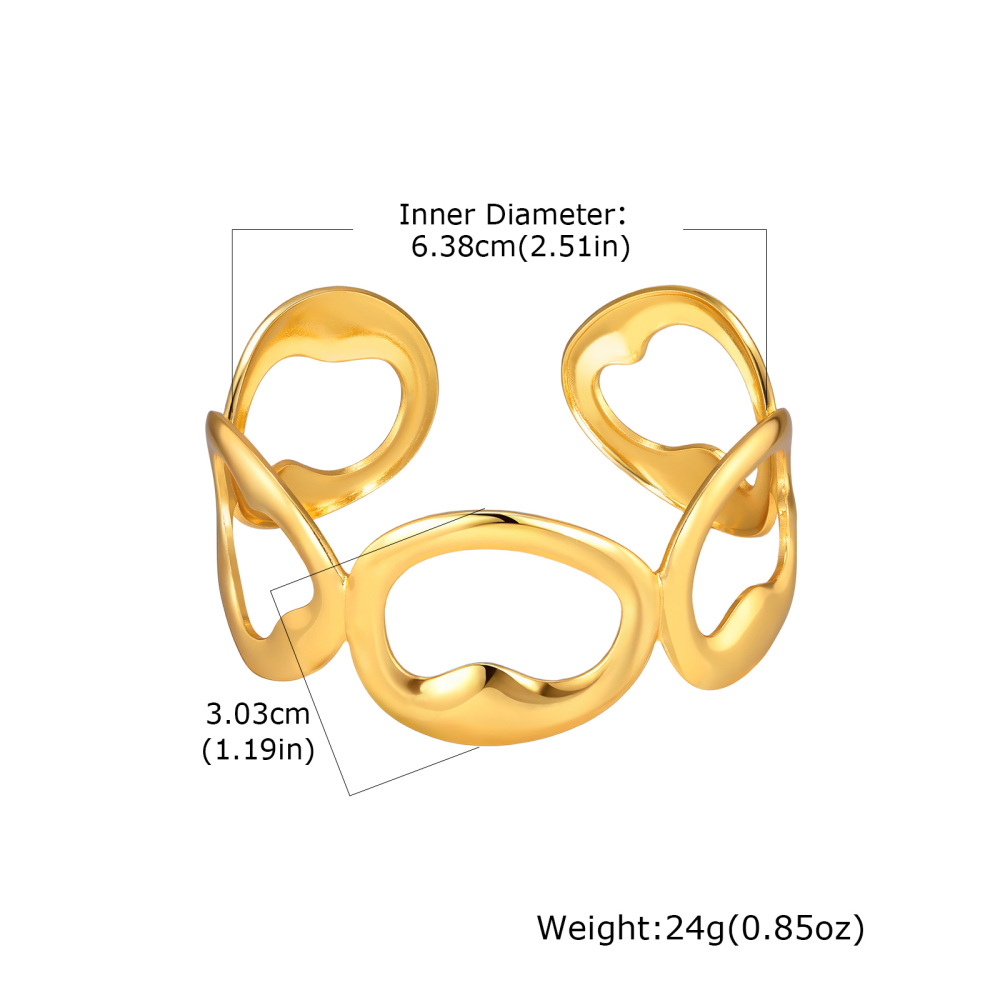 Water Plated Imitation Gold 304 Stainless Steel Vintage Bohemian Style (Floral Print) Open Bracelet Matching Scarf Fashion Elegant Women's Accessories