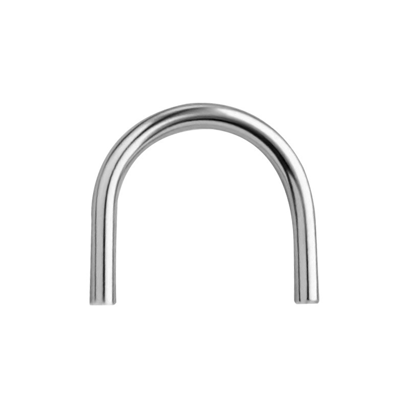 Titanium Alloy U-shaped Ear Piercing Stud Horseshoe Ring Internal Thread Nose Bone Lip Stud Electroplated Geometric Pattern Body Jewelry Accessories
