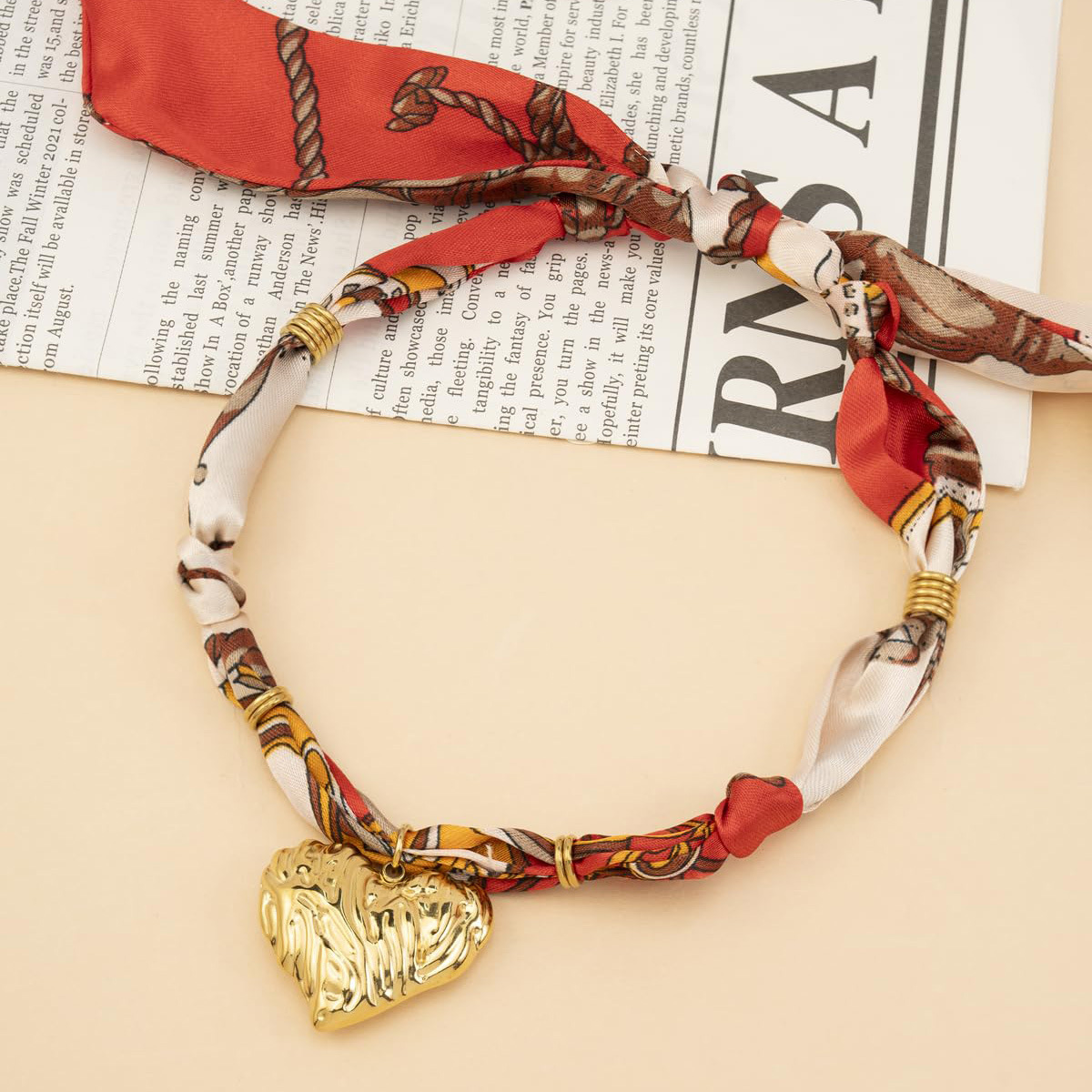 Heart-shaped Pendant Scarf Necklace Turtle Crab Collarbone Chain Festival Women's Copper Pendant Jewelry Chain