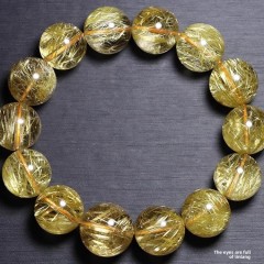 Gold Rutilated Quartz Bracelet