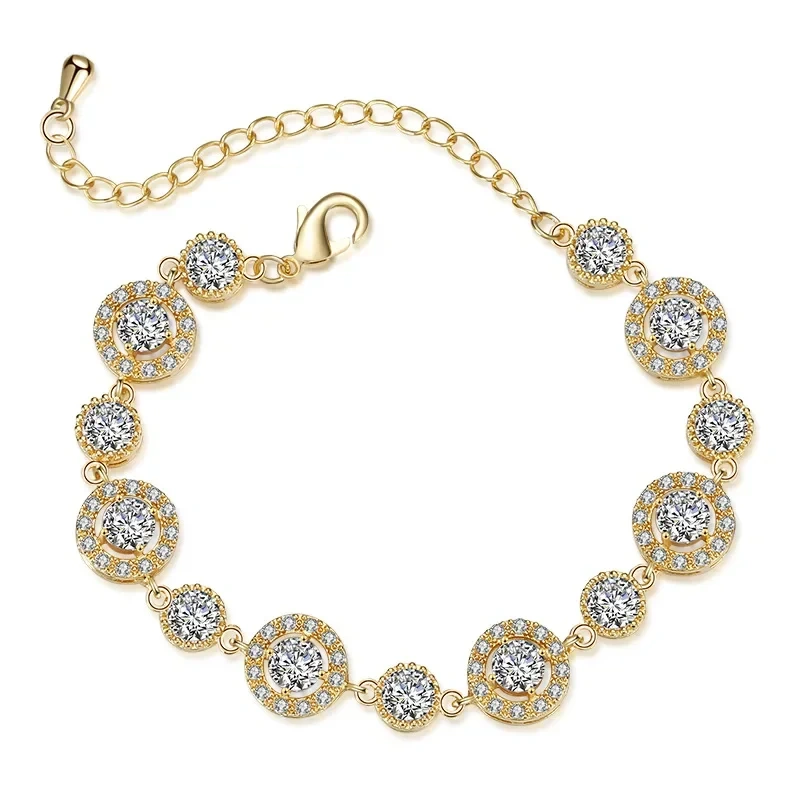 Adjustable RAKOL Fashion Crystal Zirconia Bracelet Women's Personalized Fairy Tale Evening Gown Ball Accessories Bohemian Style