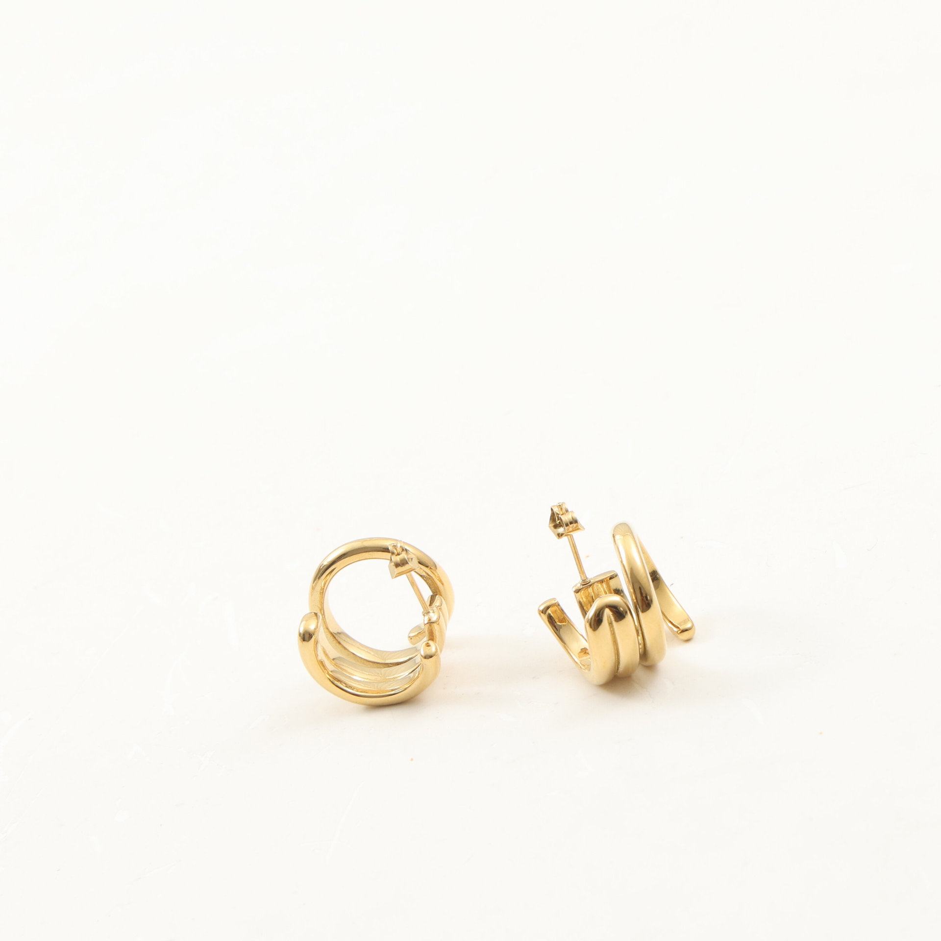 Stainless Steel 18K Gold Plated Earrings Retro Minimalist Style Women's Jewelry Accessories For Date Travel Weekend Holiday