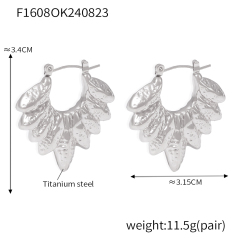 F1608-Steel Earrings Ke64633-K