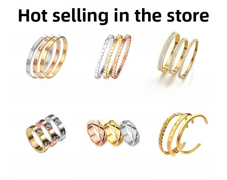 Titanium Steel Diamond Bracelet Women's Lightweight Jewelry Multifunctional Accessories Star Rose Gold