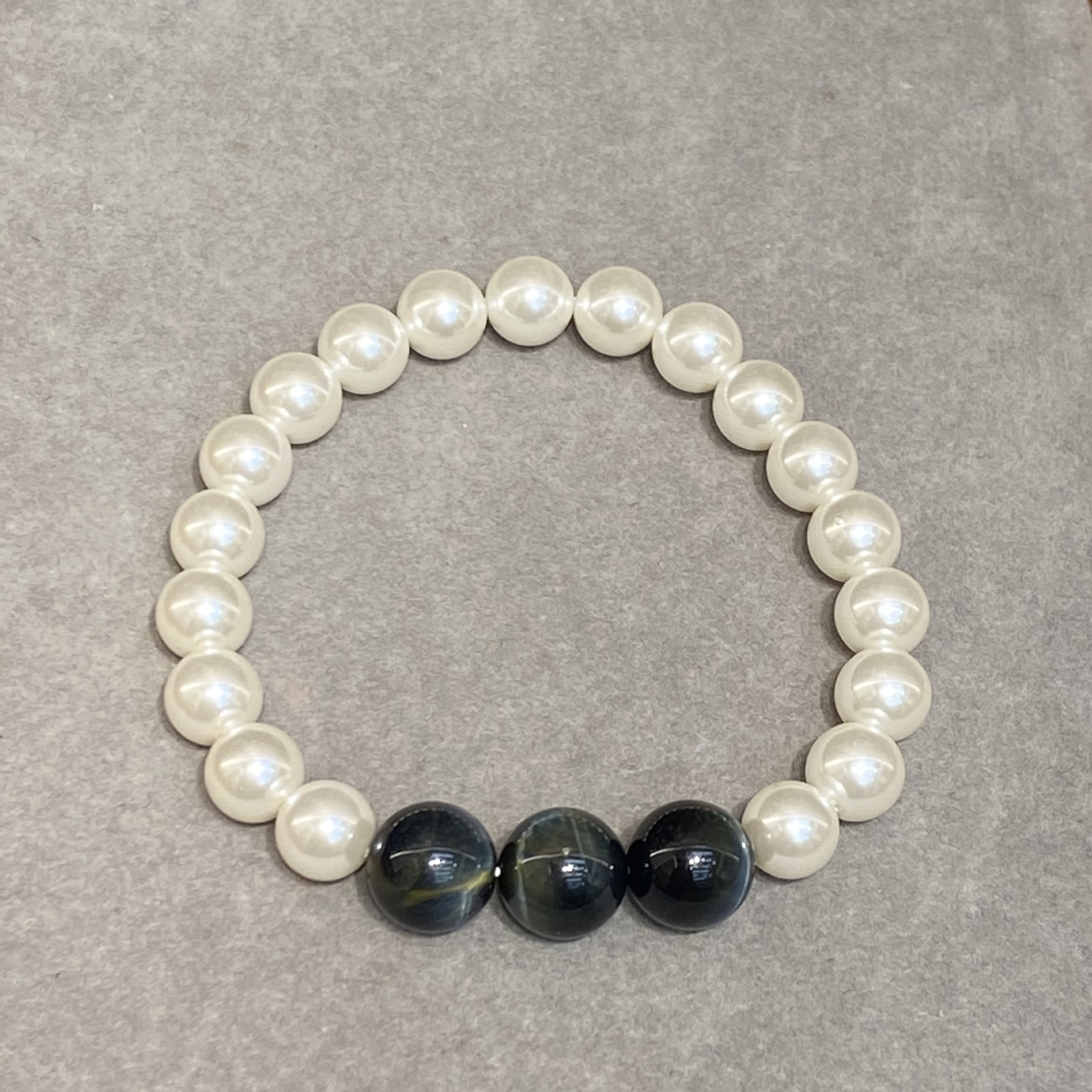 Original Design Natural Pink Quartz Fashion Pearl Handmade Beaded Bracelet Luxury Geometric Pattern Wedding Birthday Party Jewelry