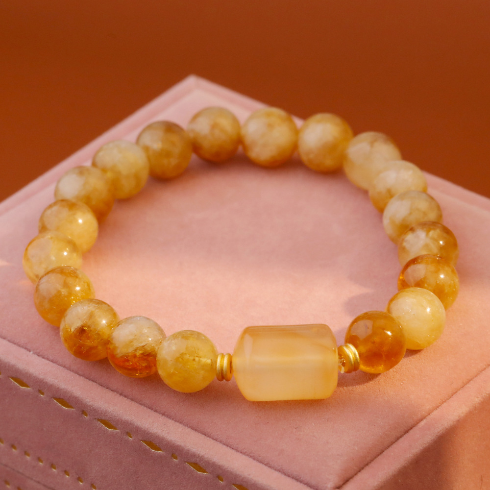 Elegant Chinese Style Women's Bracelet Sand Gold Beads Versatile High Aesthetic Value Lightweight Luxury Unique Accessories