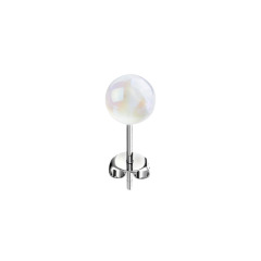 Starry Sky Mabe Imitation Natural Pearl Earrings (Pearl 6mm)