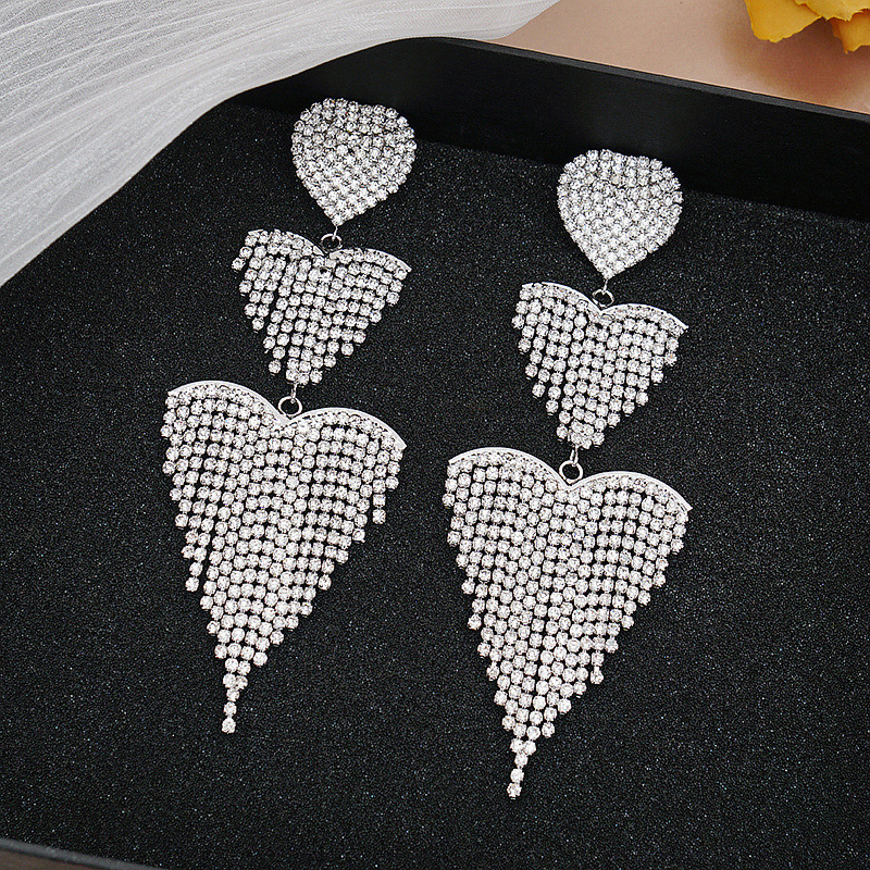 Long Tassel Earrings For Women French Crystal Pendant Earrings Date Jewelry Accessories