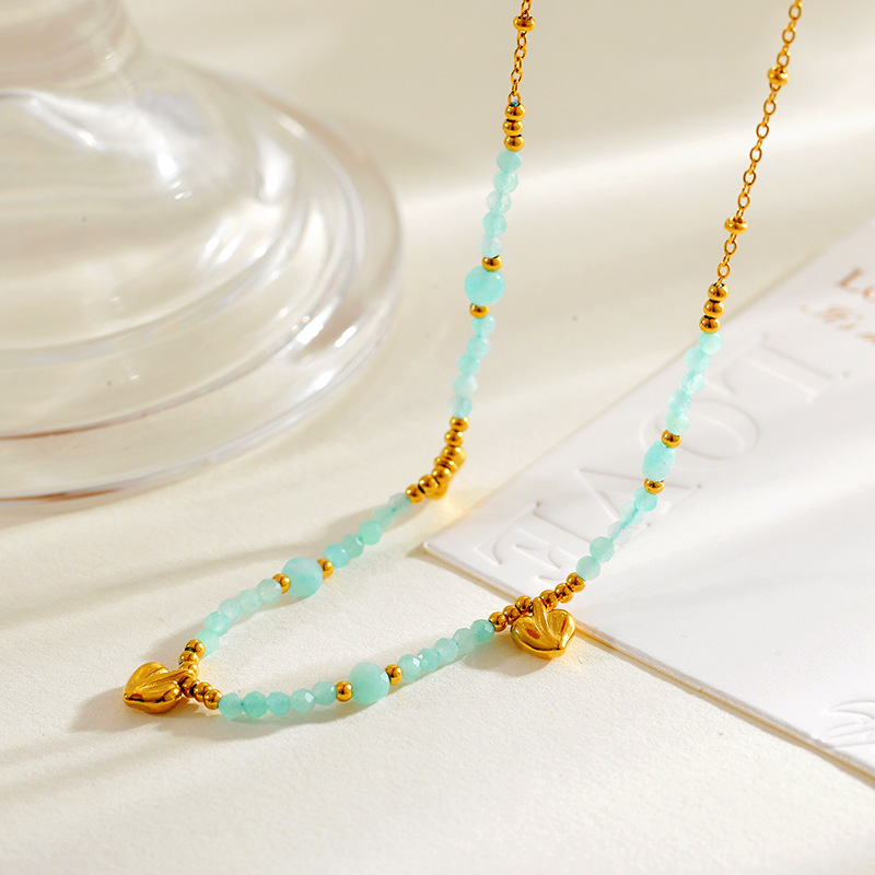 Natural Lapis Lazuli Beaded Necklace New Chinese Style High-end Sweater Chain Vintage Amethyst Autumn Winter Natural Gemstone Accessories For Women