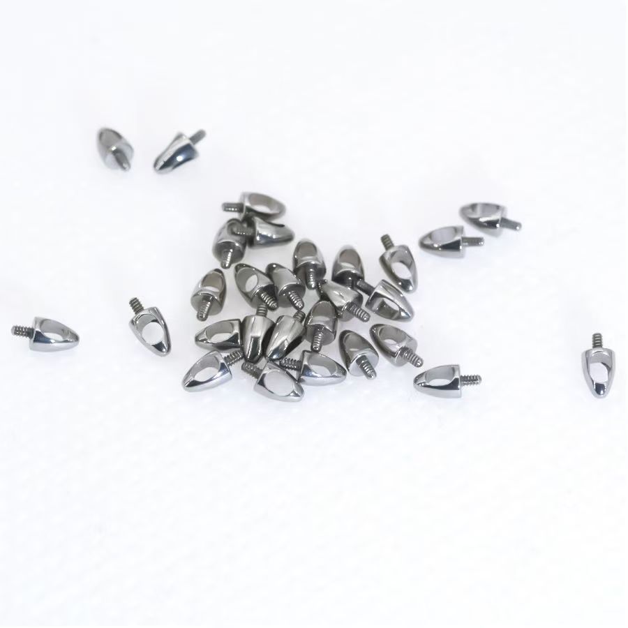 Titanium Alloy Bullet Head Internal Thread Piercing Ear Bone Stud Eyebrow Stud Lip Stud Accessories Geometric Pattern Simple Style Pack Of 10 Unisex