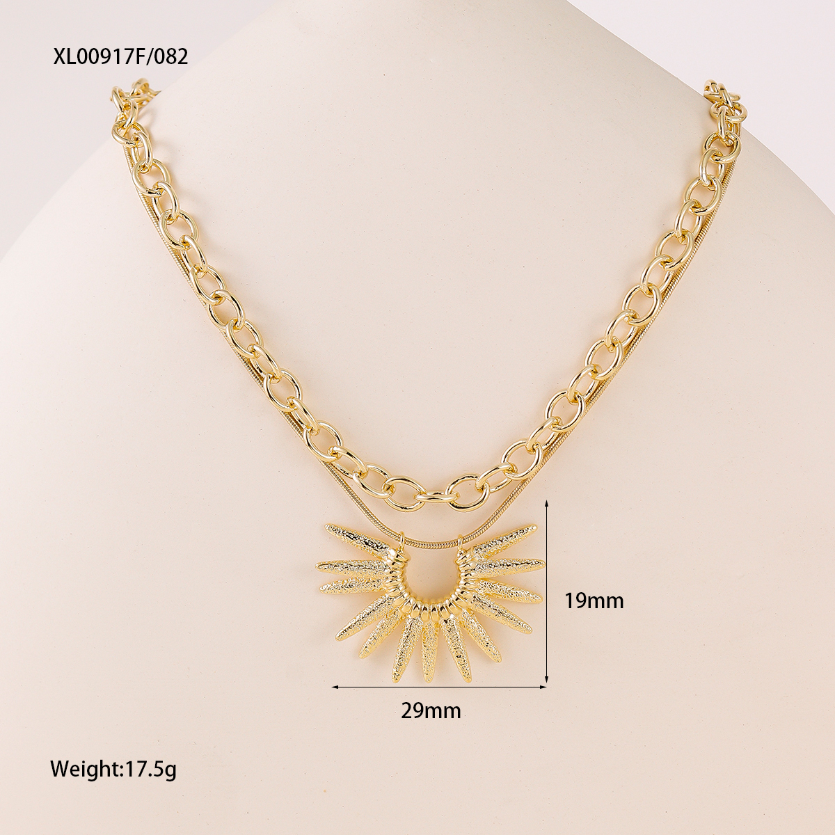 Wholesale Jewelry Vacation Classic Style Heart Shape Copper Cable Chain Layered Necklaces