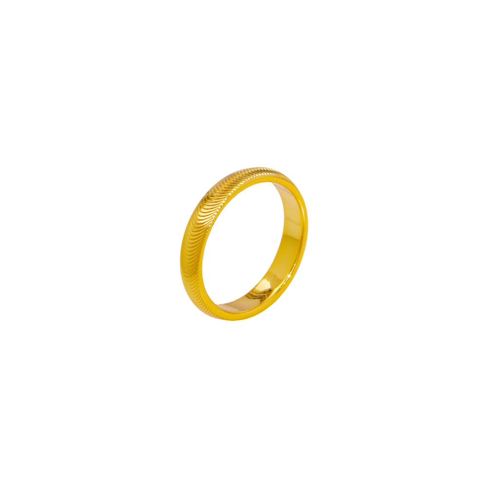 Trendy 2025 TikTok Ring Unique Design Simple Versatile Copper Plated 18K Gold Plain Band Finger Ring For Women Personality