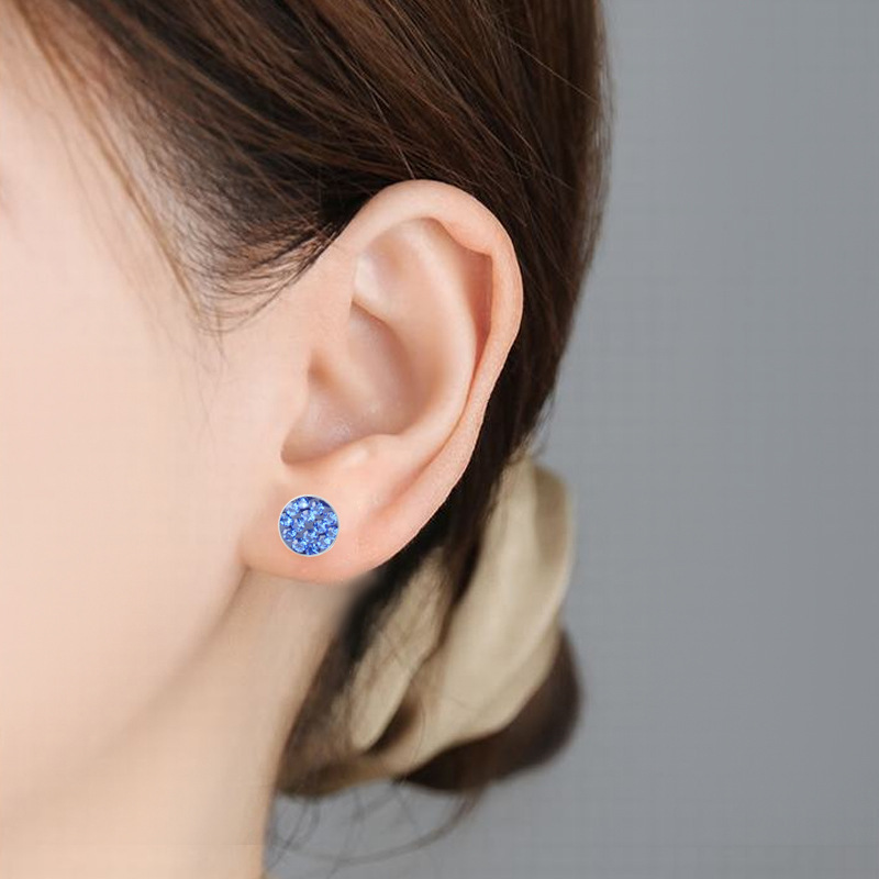 Titanium Alloy Earring Accessories Shiny Starburst DIY Piercing Jewelry Ear Bone Stud Unisex Geometric Pattern Simple Style Diamond