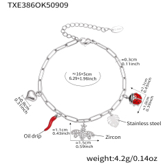 TXE386-steel Color Diy Bracelet 16+5cm