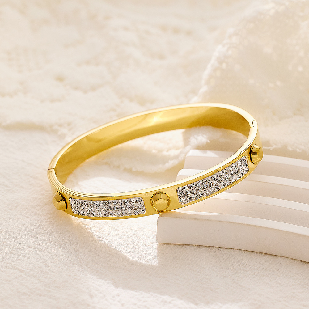 Titanium Steel Diamond Bracelet Women's Lightweight Jewelry Multifunctional Accessories Star Rose Gold