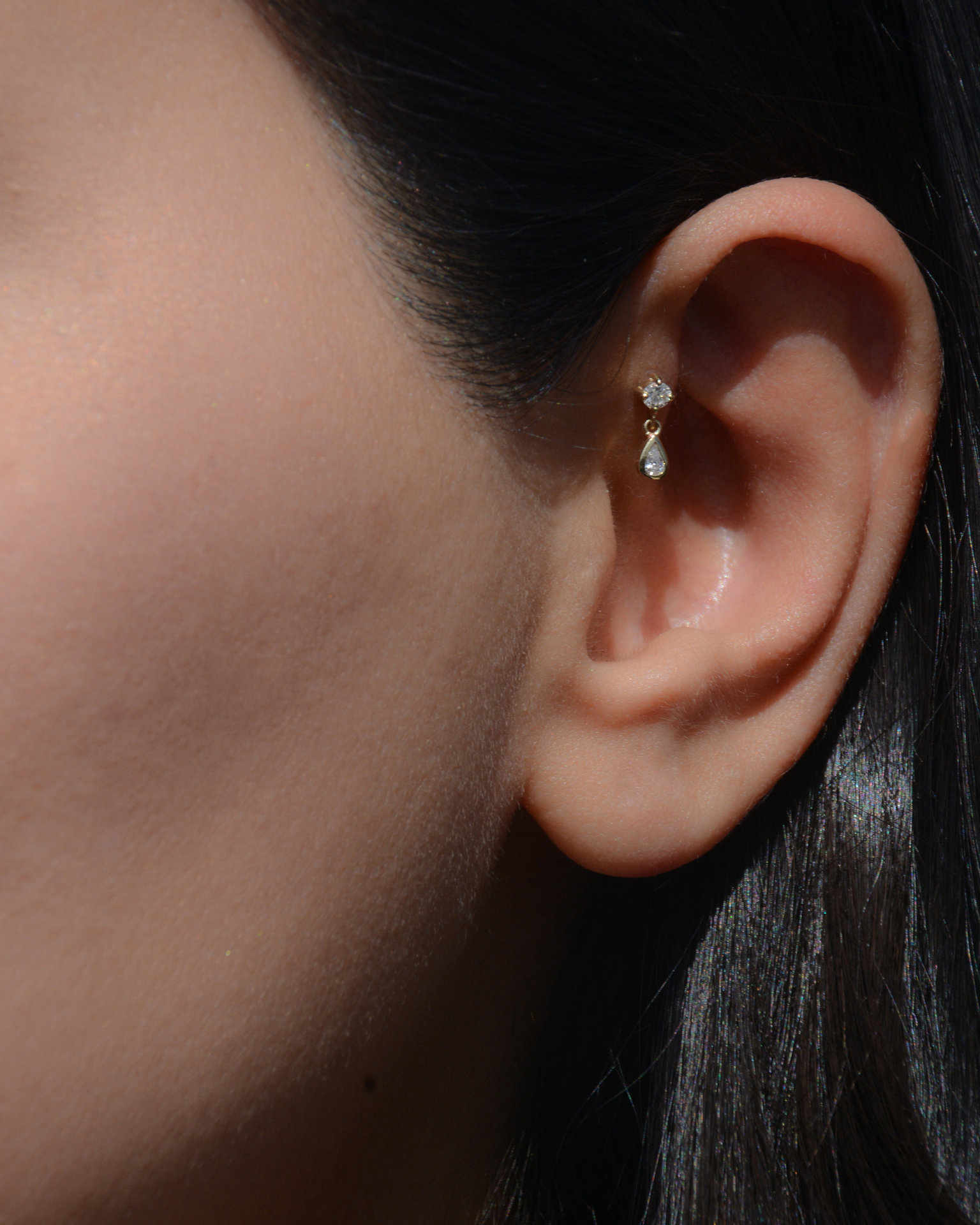 S925 Sterling Silver Geometric Simplicity Stud Earrings With Embedded Zirconia Stones Flat Head Fashionable Versatile Jewelry