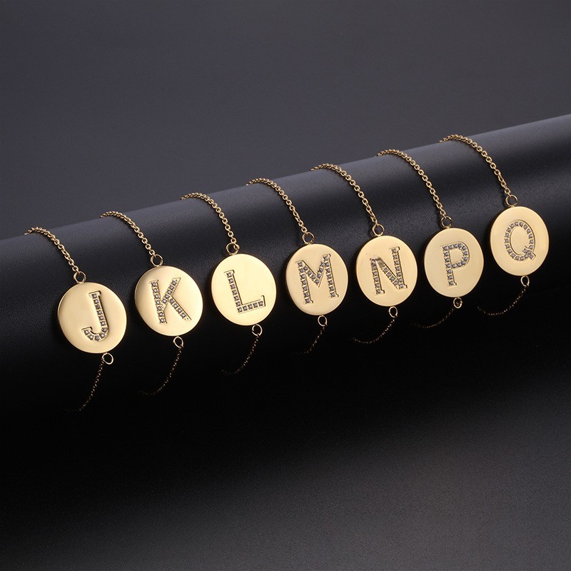 Titanium Steel Bracelet With 26 Letter Pendant Multifunctional Jewelry Accessories Unisex European