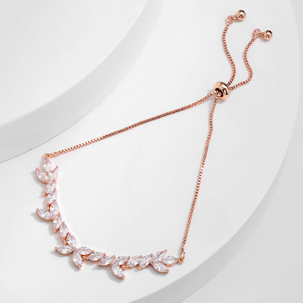 Fashionable Classic Full Embedded 3A Horse Eye Zirconia Bracelet Women's Versatile Floral Stylish Accessory For Anniversary