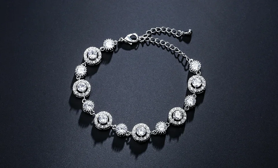 Adjustable RAKOL Fashion Crystal Zirconia Bracelet Women's Personalized Fairy Tale Evening Gown Ball Accessories Bohemian Style