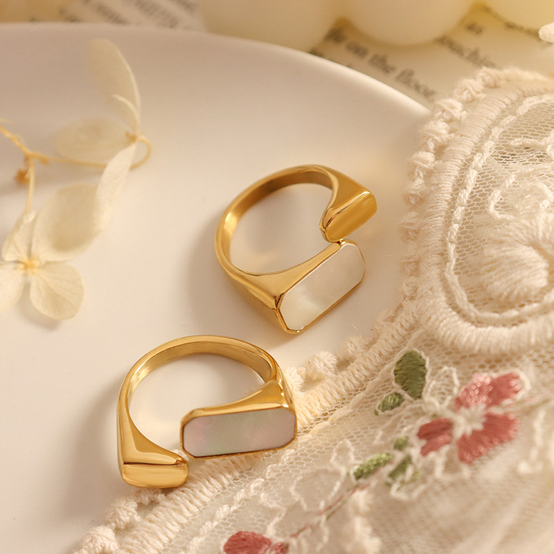 PVD Coated Real Gold Plated 18K Gold Geometric 304 Stainless Steel Retro Waterproof Non Tarnish