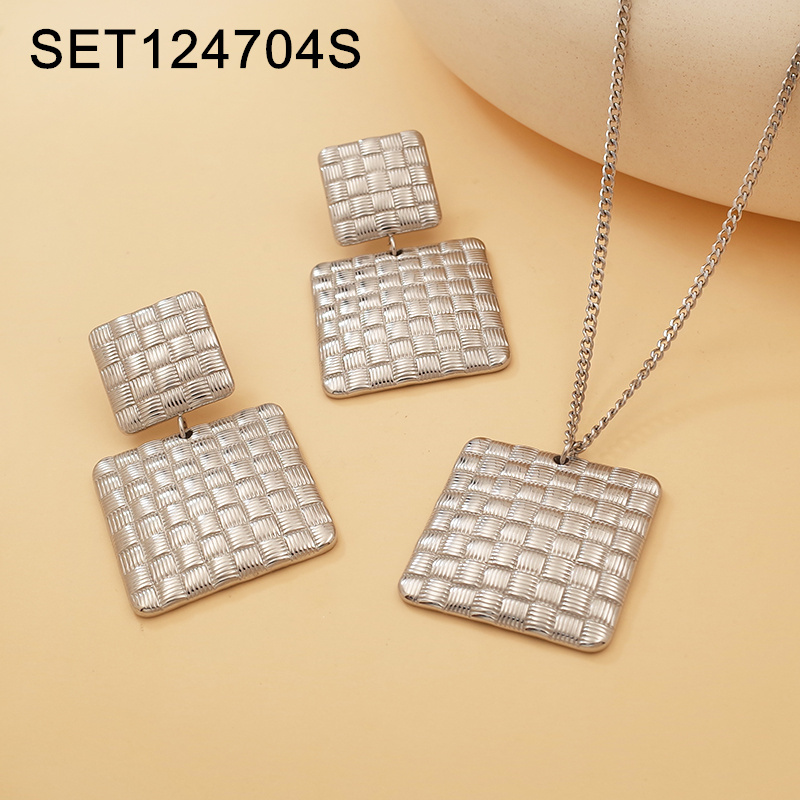 Trendy 18K Stainless Steel Zircon Earrings For Women Non-Fading Geometric Pattern Original Design Jewelry Accessories