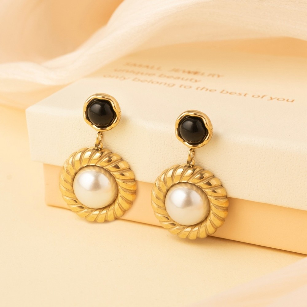 Geometric Copper Classic Style Drop Earrings