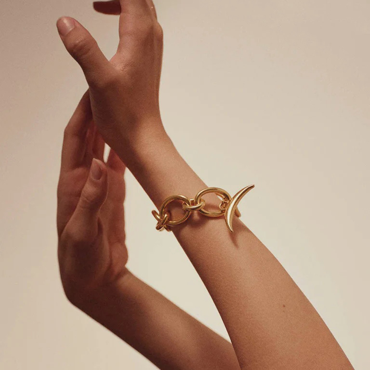 304 Stainless Steel Geometric PVD Coated 18K Real Gold Plated Real Gold Plated Basic Modern Style Classic Style Waterproof Non Tarnish Bracelets