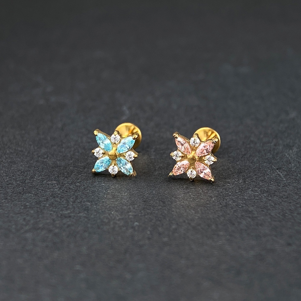 Titanium Alloy Star Shape Ear Studs G23 Titanium Piercing Jewelry With Zirconia Stones Unisex Lip Decorations Fashion Accessories