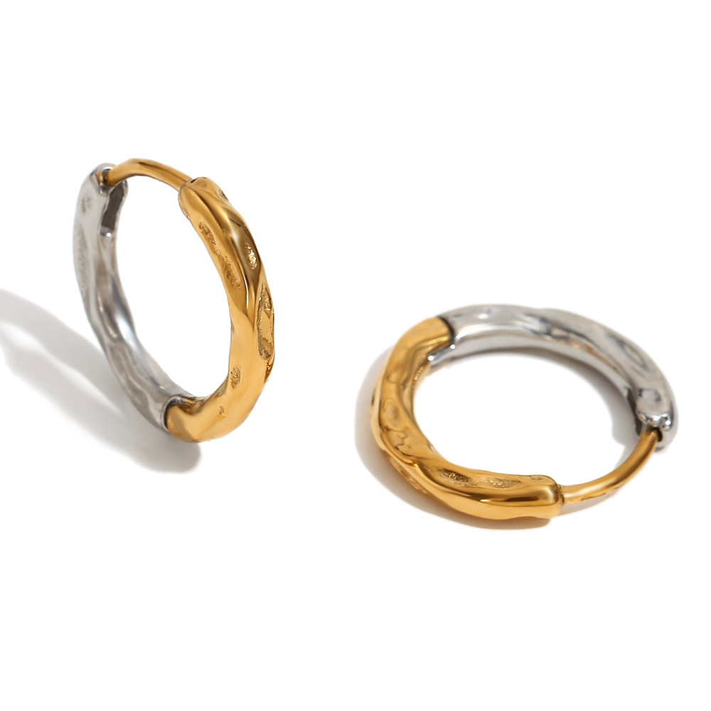 PVD Coated Real Gold Plated 18K Gold Irregular Geometric 304 Stainless Steel Vintage Style Classic Style Waterproof Non Tarnish Earrings