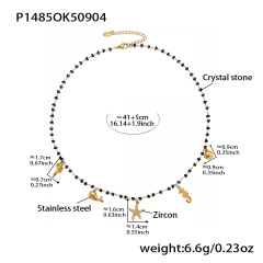 P1485-Golden Diy Marine Series Necklace 41+5cm