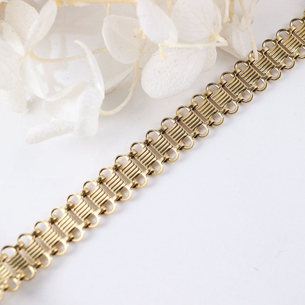 PVD Coated 18K Gold Plated Solid Color 201 Stainless Steel Simple Style Classic Style Waterproof Non Tarnish 201 Stainless Steel Bracelets