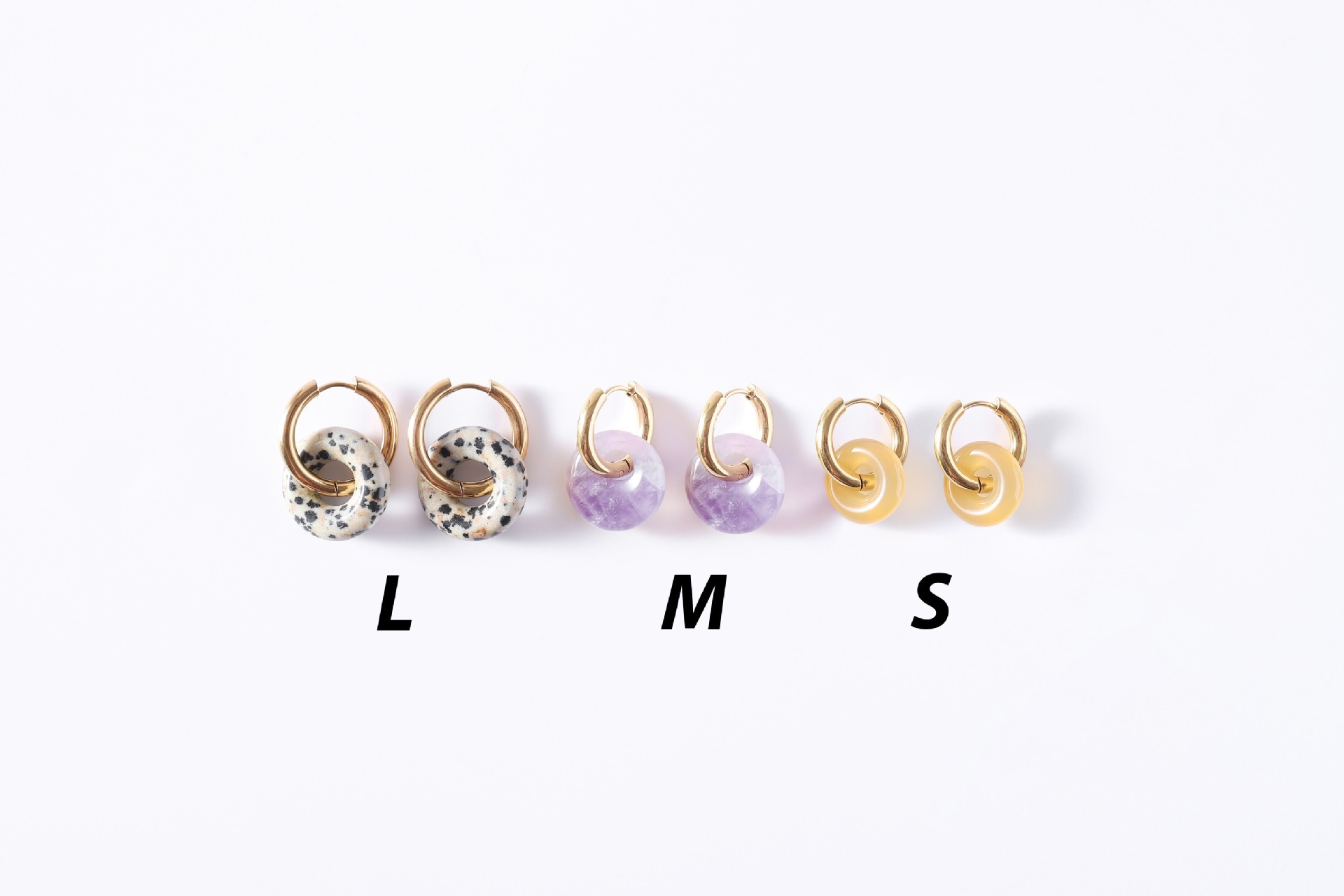 1 Pair Basic Classic Style Geometric Plating Artificial Crystal Natural Stone Drop Earrings