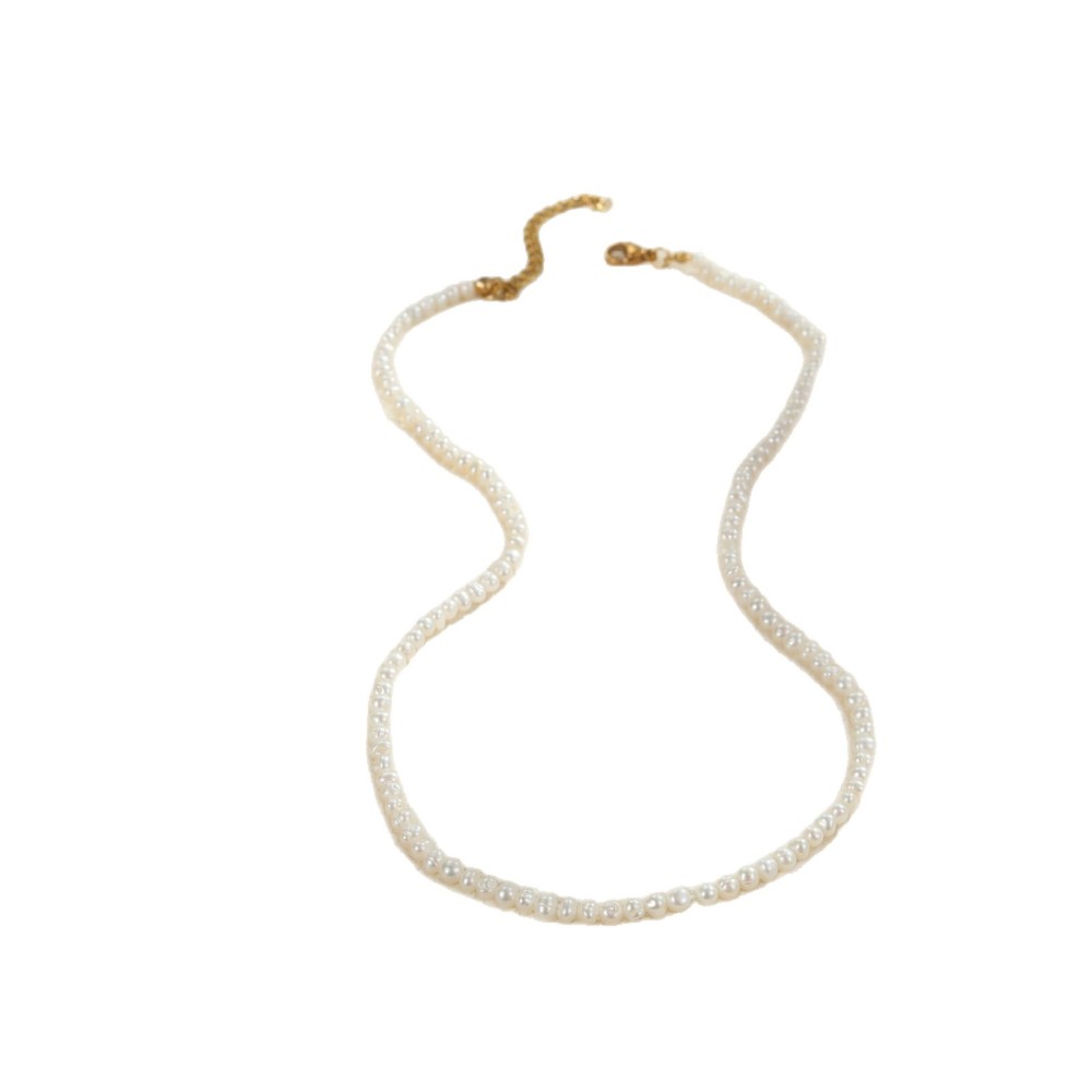 Fashionable Versatile Heart Shaped Necklace With Small Beads Luxury Feelings Jewelry Accessories For Women Geometric Pattern Stainless Steel