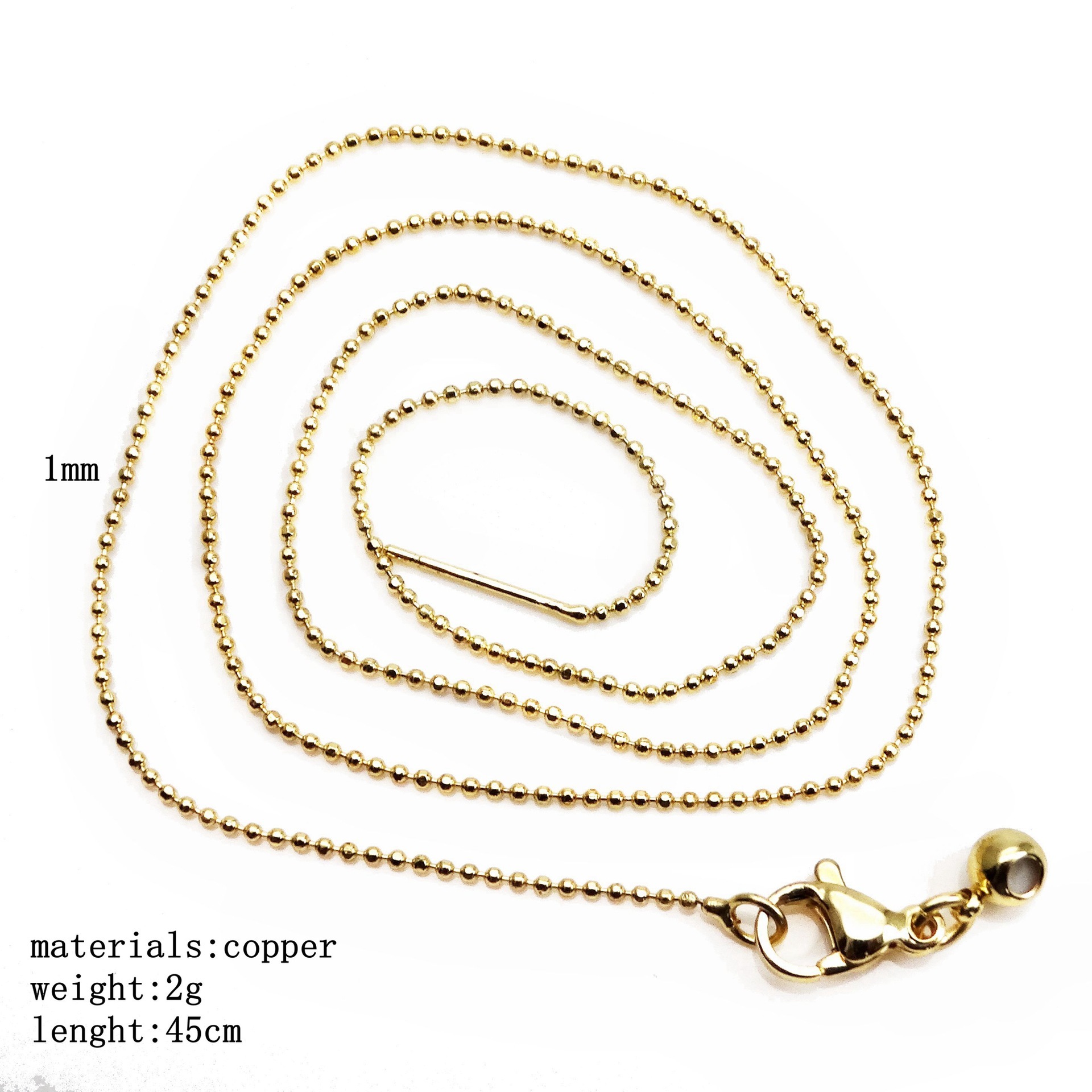 Copper Simple Style Classic Style Plating Solid Color Necklace