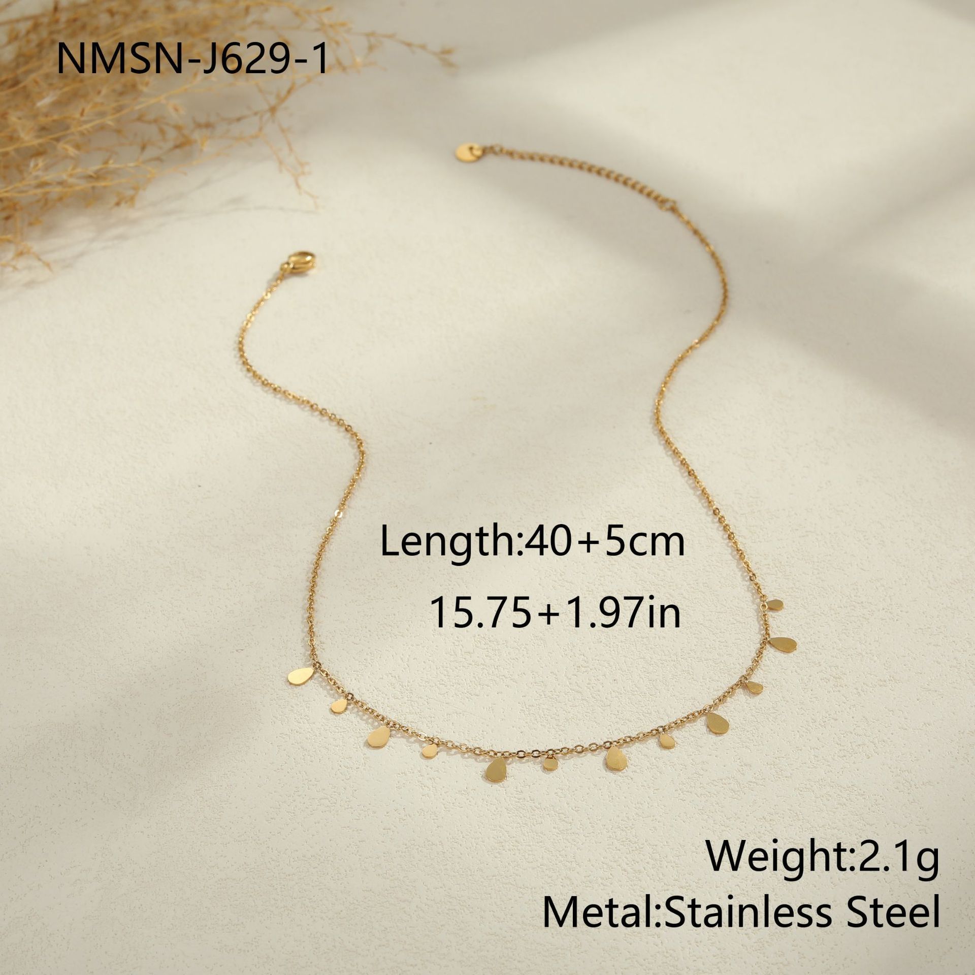 Fashionable  Imitation Pearl Tassel Pendant Stainless Steel Necklace Y Chain Versatile Elegant Clavicle Chain