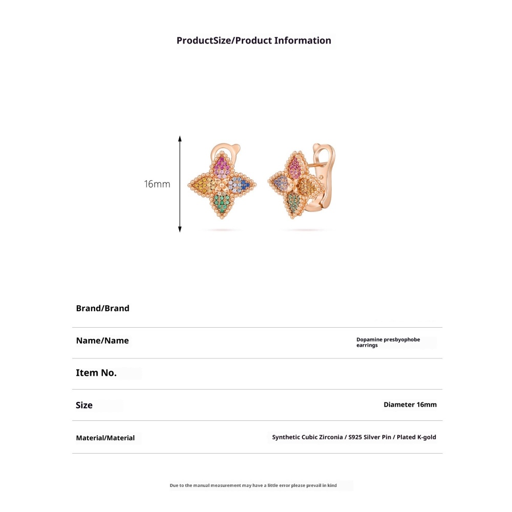 Luxurious Colorful Dopaamine Necklace And Earring Set For Women With Leaf Design Fake Diamond Fashion Jewelry Accessories