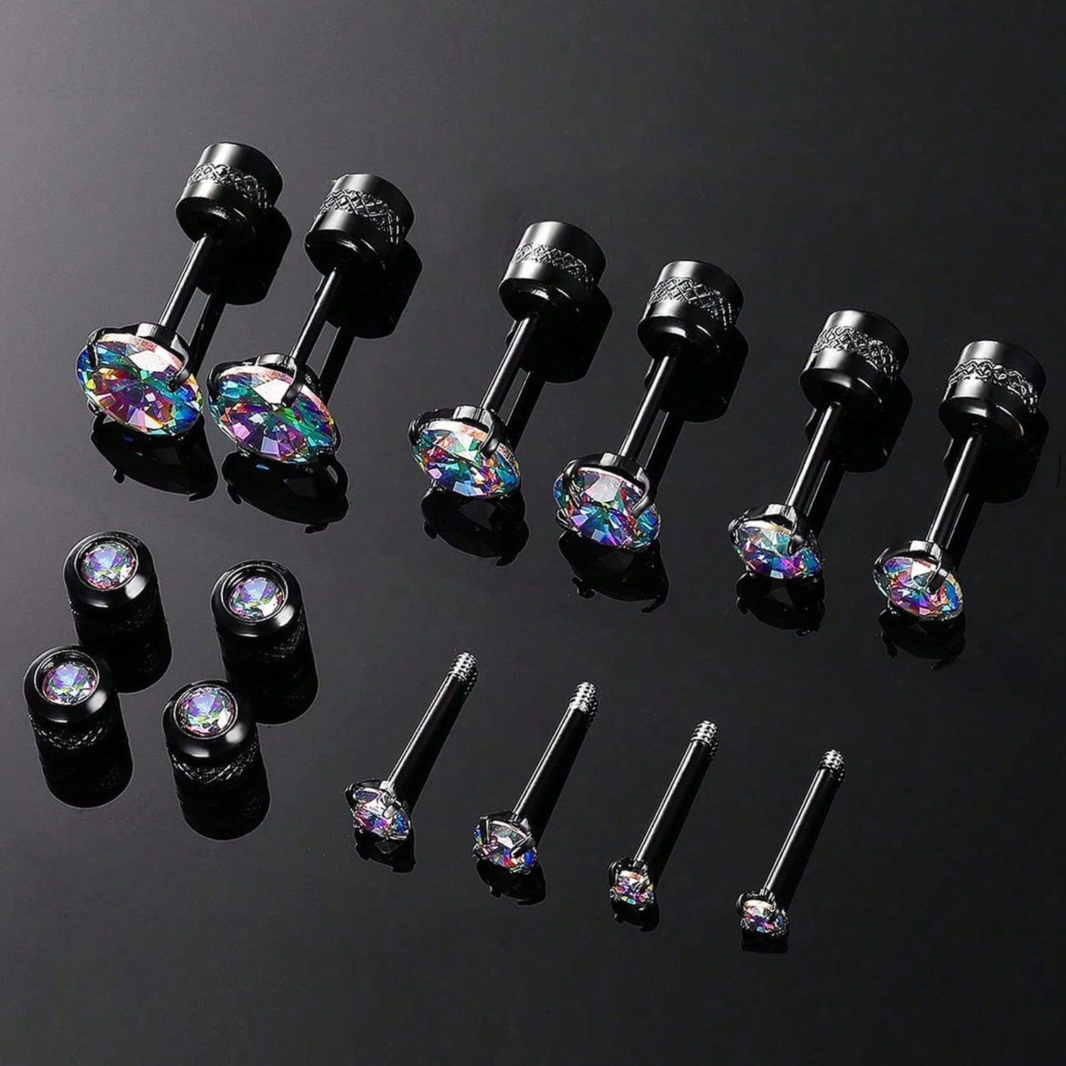 Real Gold Plated Geometric 304 Stainless Steel Basic Modern Style Classic Style Waterproof Non Tarnish Ear Studs