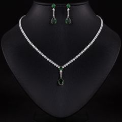 White background green