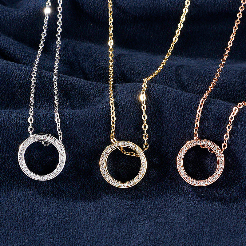 Round Copper Classic Style Earrings Necklace