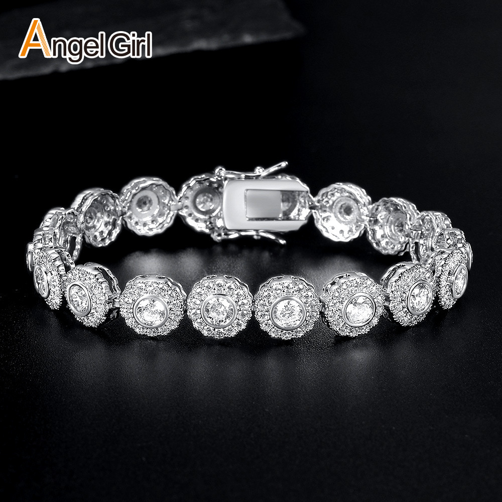 4mm Tennis Design Copper Inlaid Zircon Bracelet Fashion Heavy Craft Factory Style Unisex Trendy Jewelry Accessories