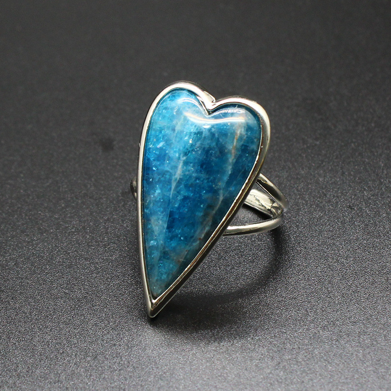 Retro Heart Shaped Purple Quartz Tiger Eye Stone Ring  Luxury Light Luxury DIY Accessories Sales Jewelry