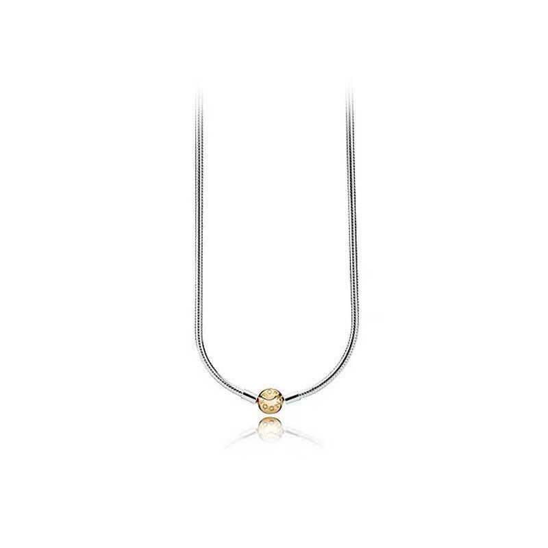 Silver Plated Necklace Beads DIY Accessories Rose Gold Style Men's Women's Fashion Hip Hop Couple Gifts Copper Material Chain