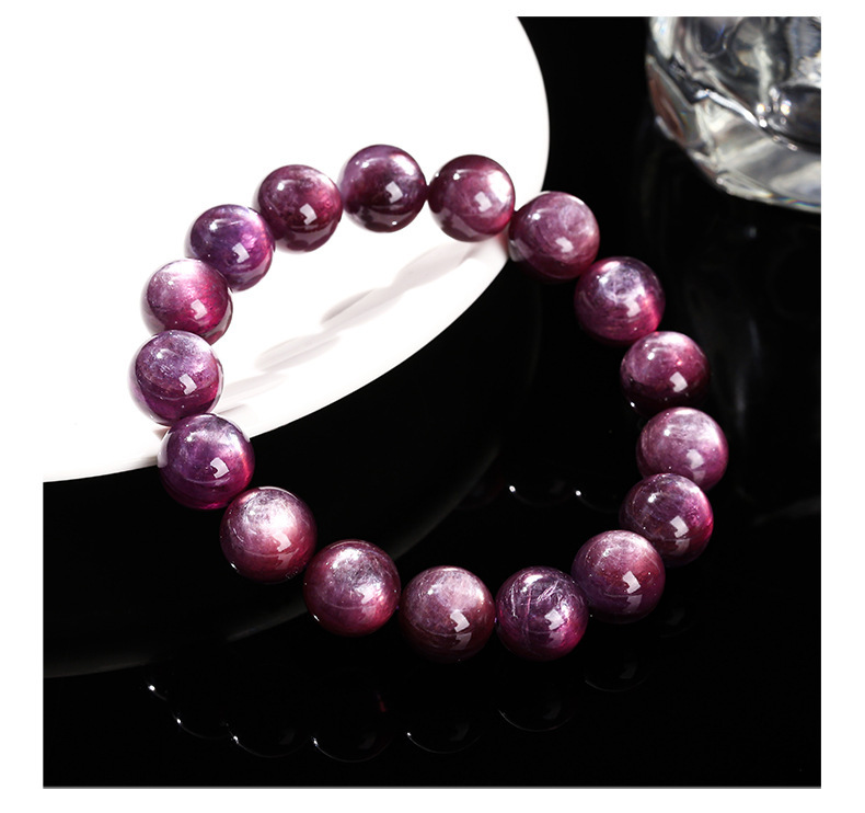 JD Jewelry 7A Natural Amethyst Geometric Pattern Crystal Bracelet Cat's Eye Crystal Purple Grape Fashion Women's Gift Bracelet Simple Style
